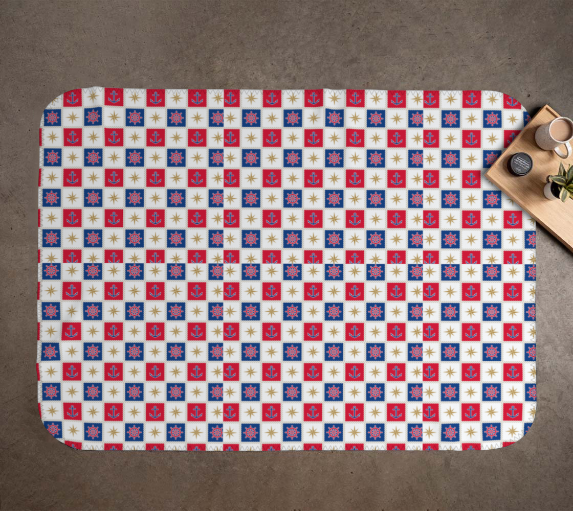 Anchor and Compass Cubes Blanket