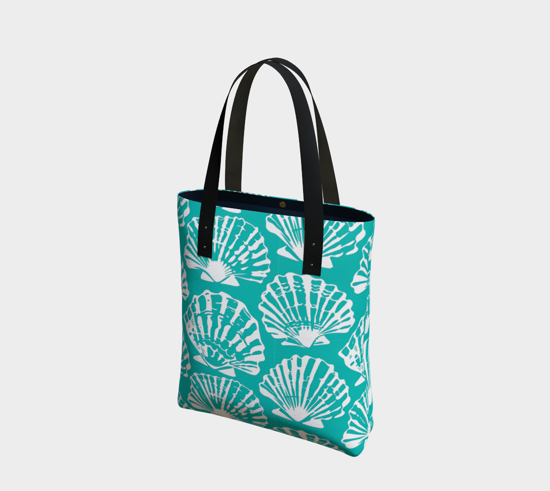 Teal Shell Tote Bag