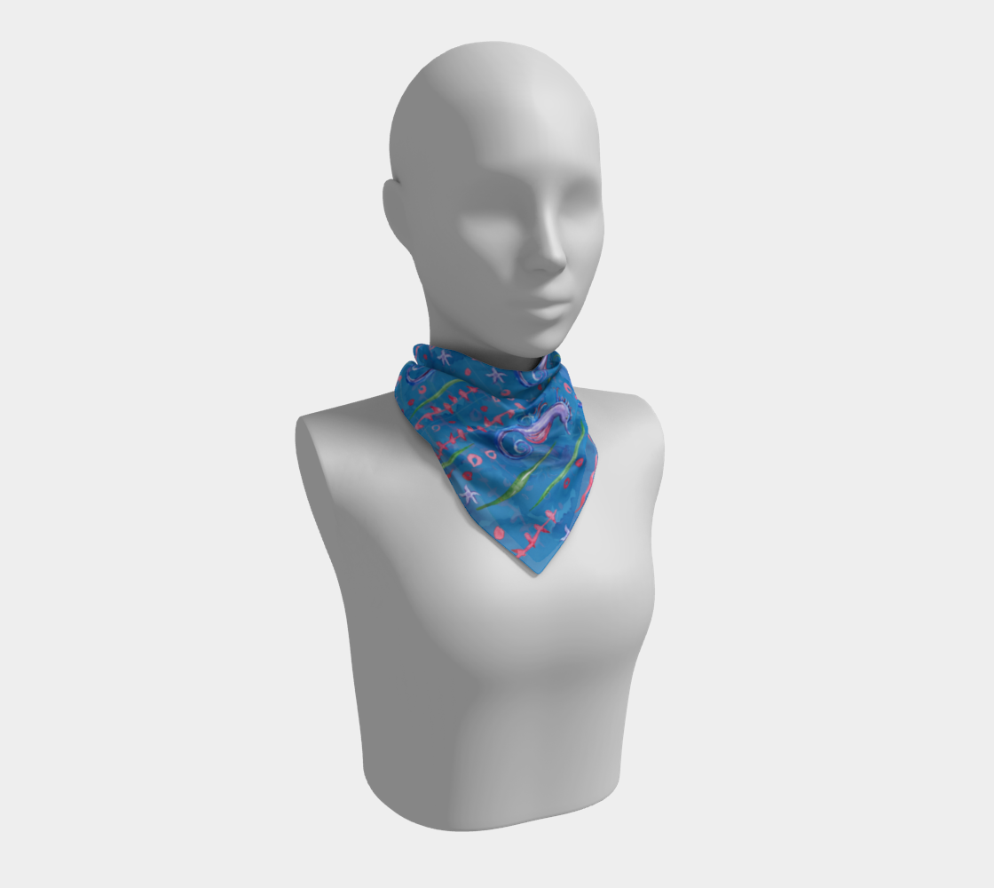 Seahorse Square Scarf