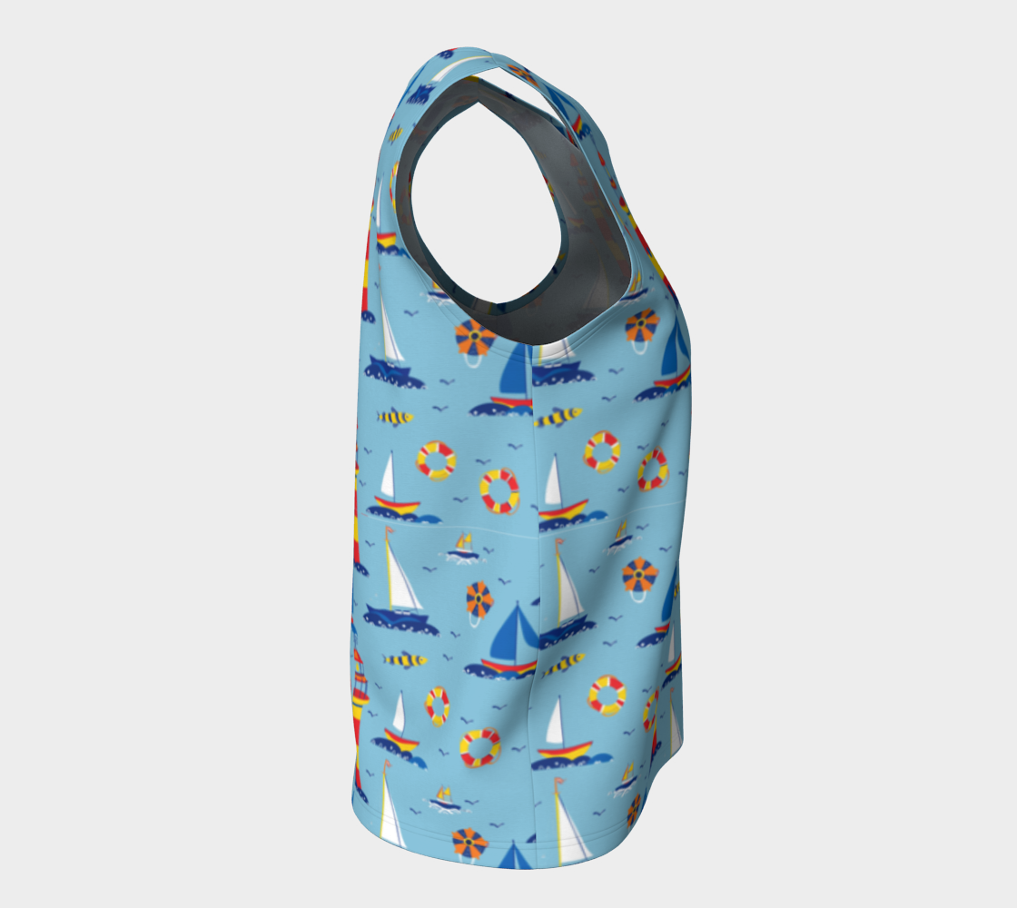 Cute Lighthouse Ocean Loose Tank top