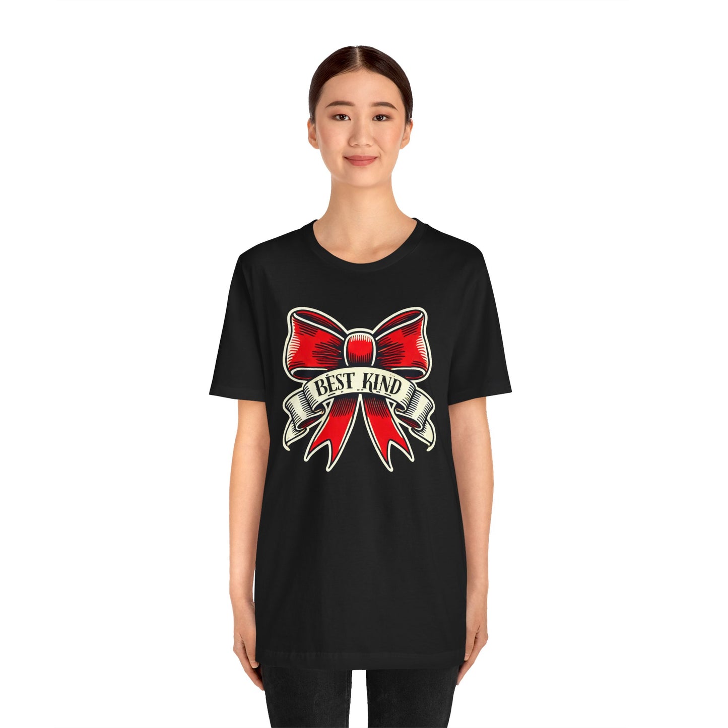 Best Kind Bow Tattoo Style T-Shirt