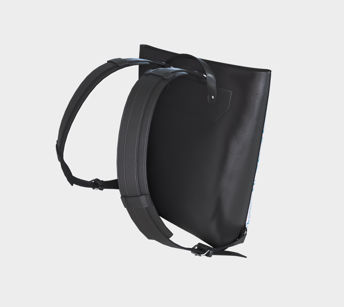 Summer Coquette Bow and Shells Vegan Leather Backpack 375