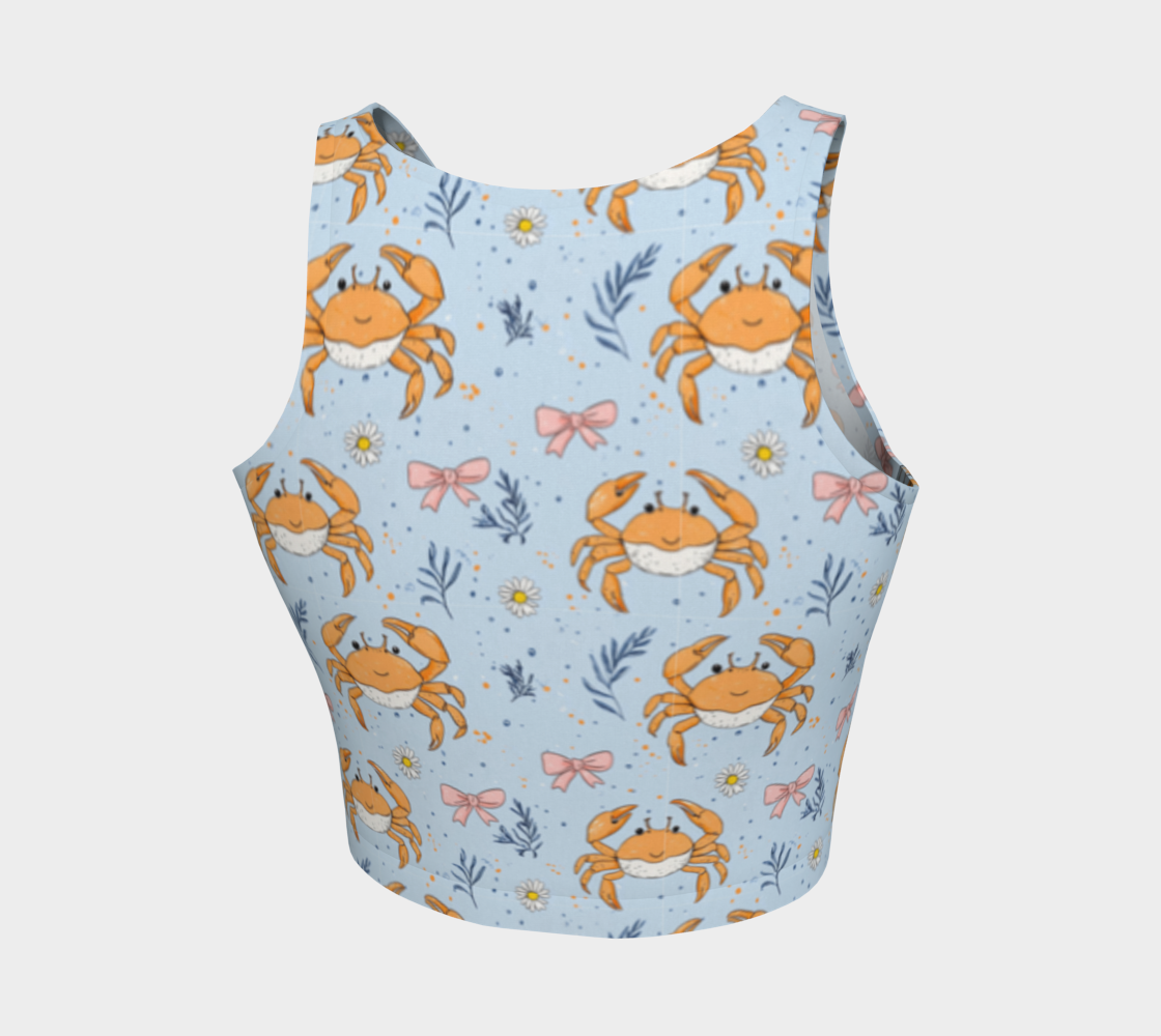 Blue with Crabs and Bows 443 Loose Tank Top