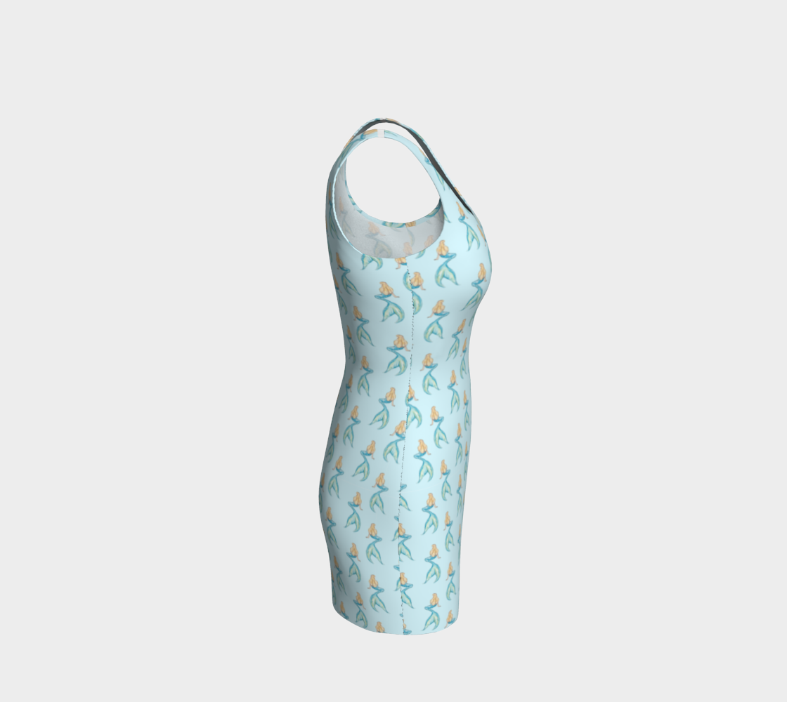 Blue Mermaid Bodycon Dress