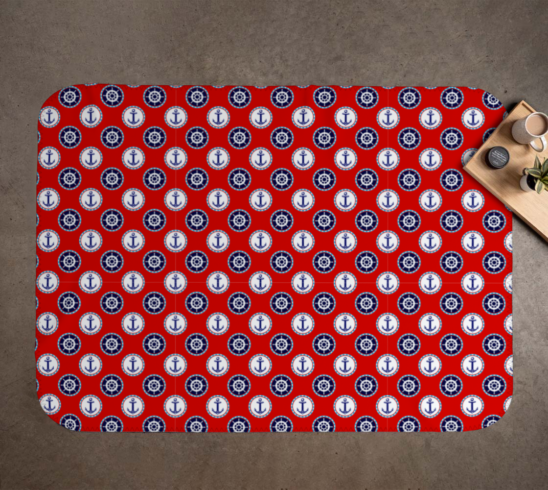 Red with Circle Blanket 102