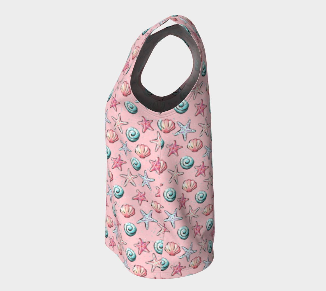 Pink Shells Loose Tank Top