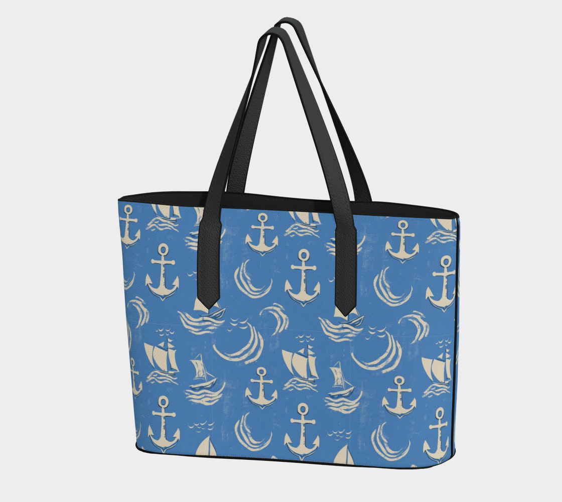 Blue Water with Cream Nautical Elements