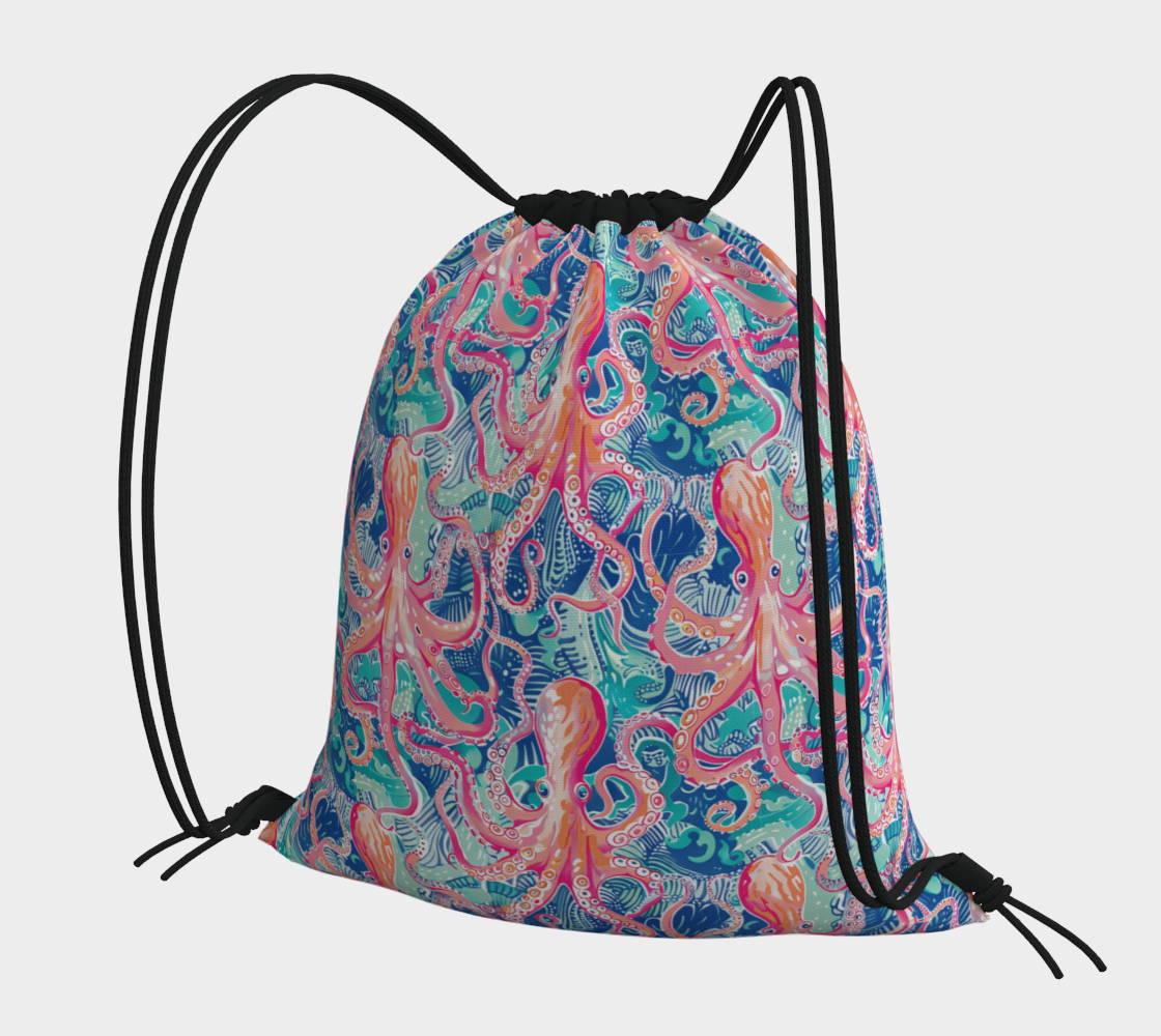 octopus backpack drawstring bag