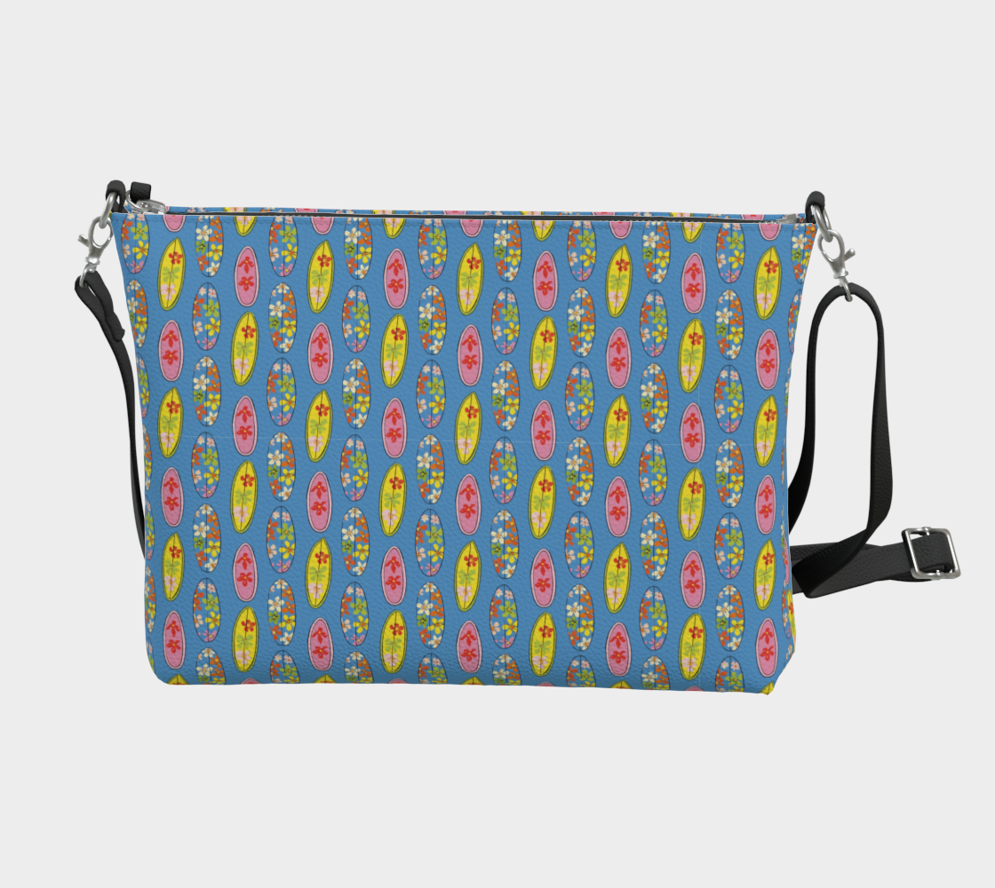 Surfboard Vegan Leather Crossbody Purse