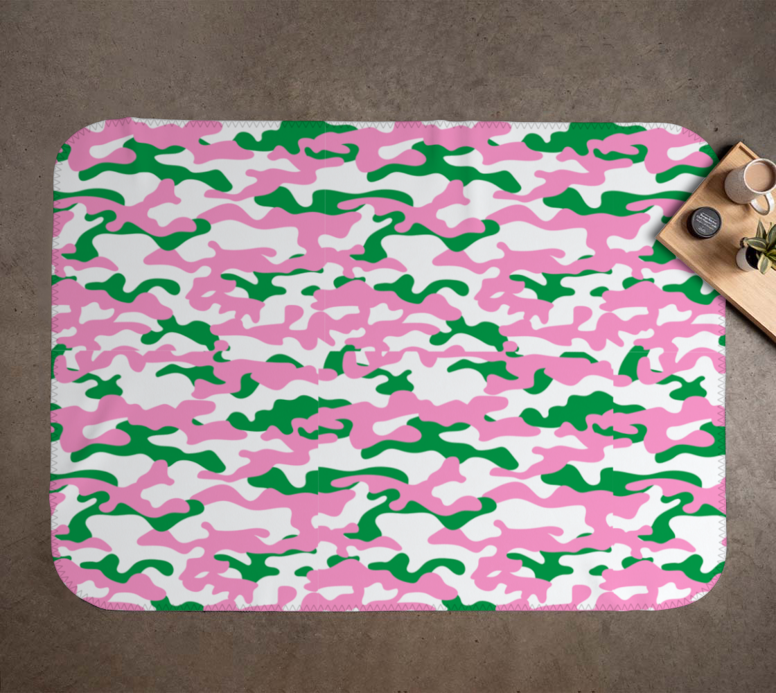 Pink and Green Camo Blanket
