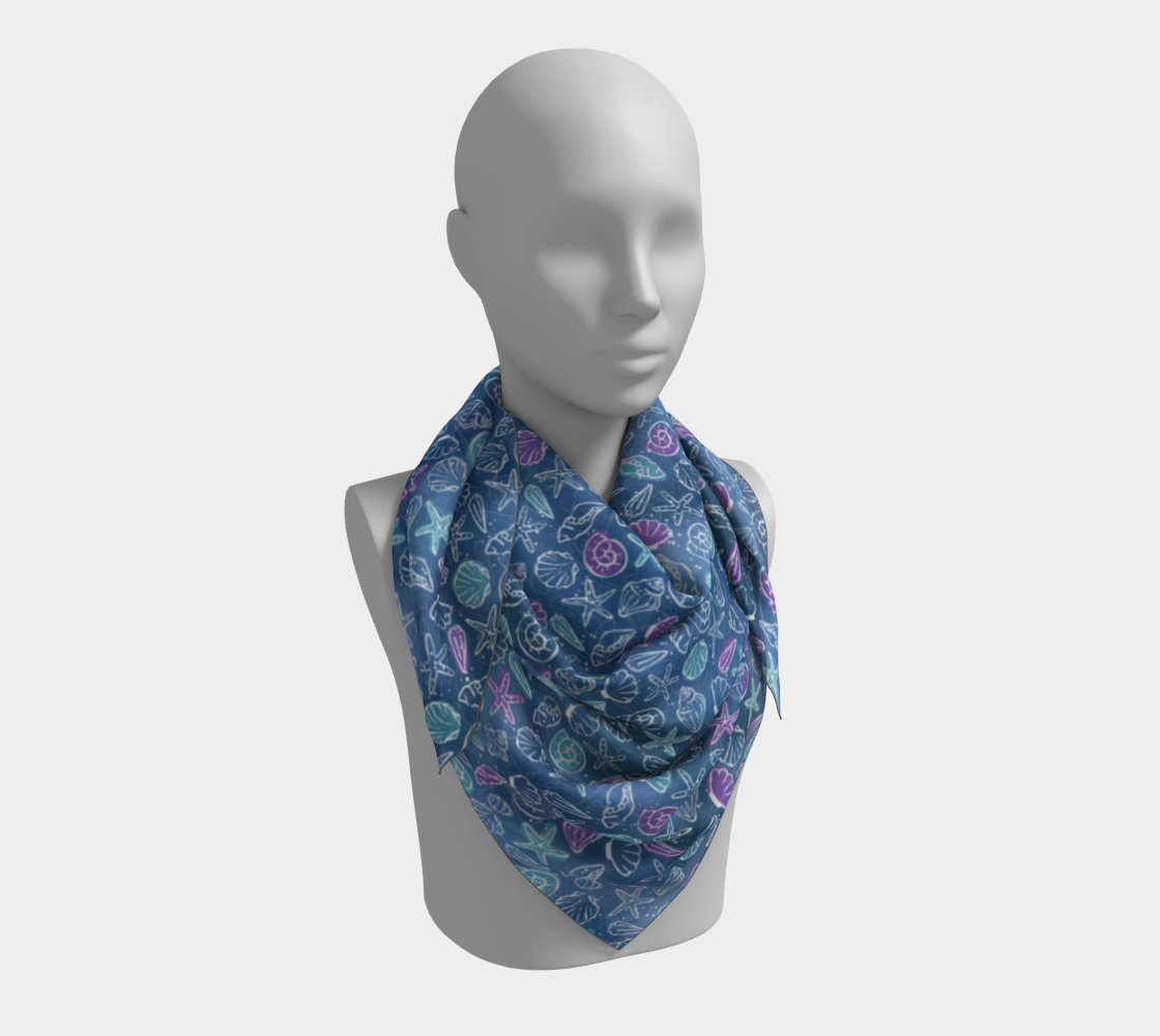 Blue Shells Square Scarf 169