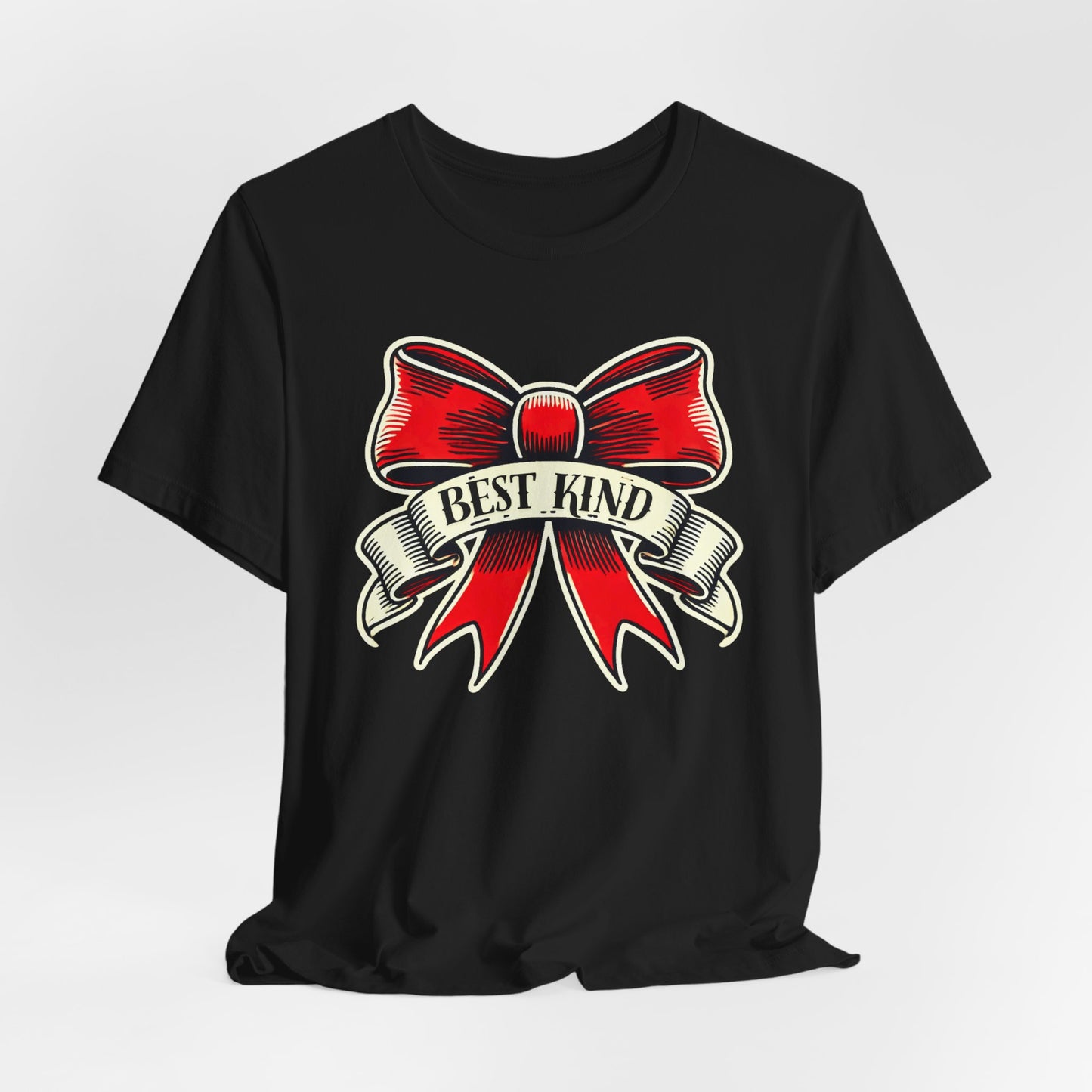 Best Kind Bow Tattoo Style T-Shirt