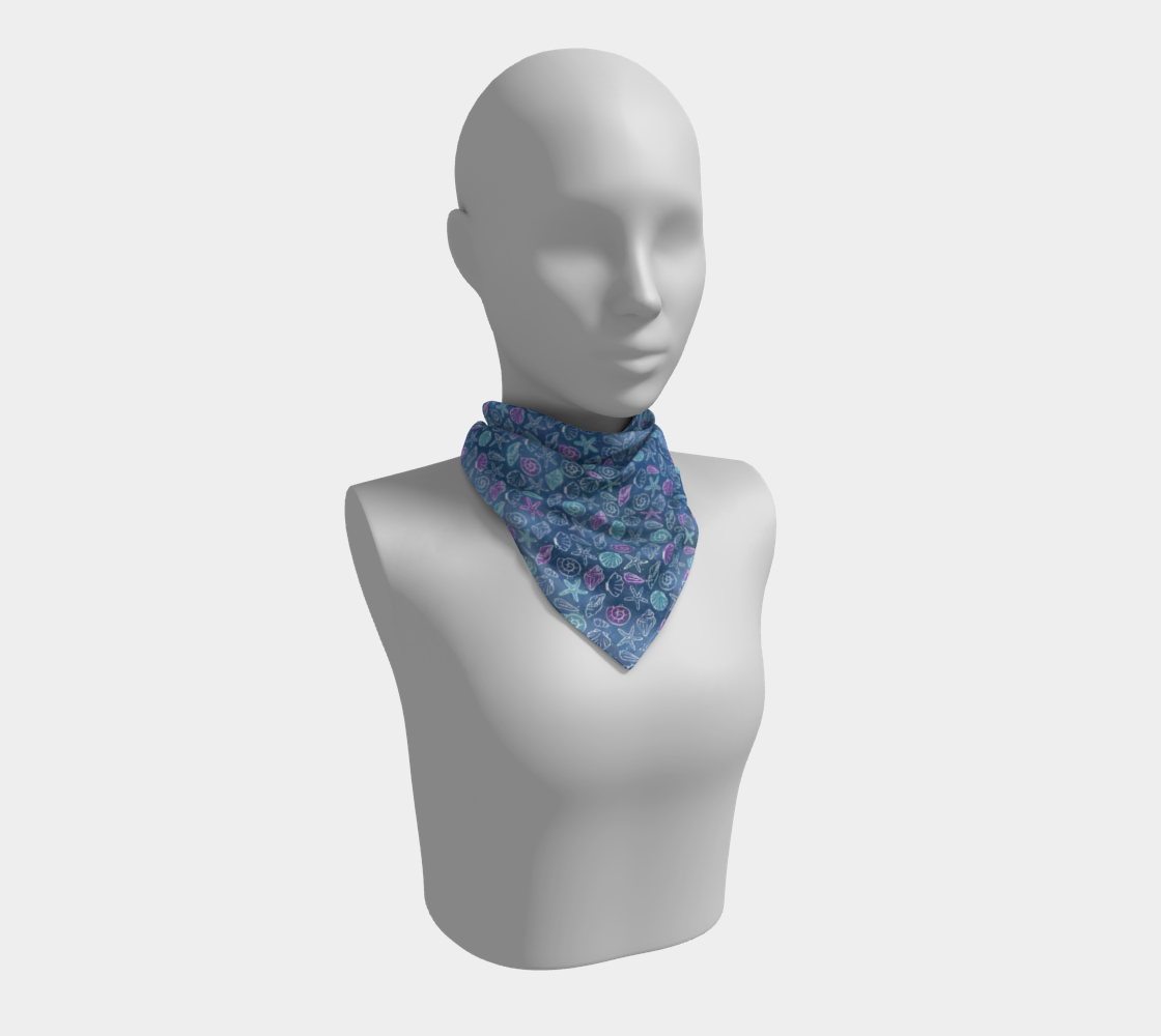 Blue Shells Square Scarf 169