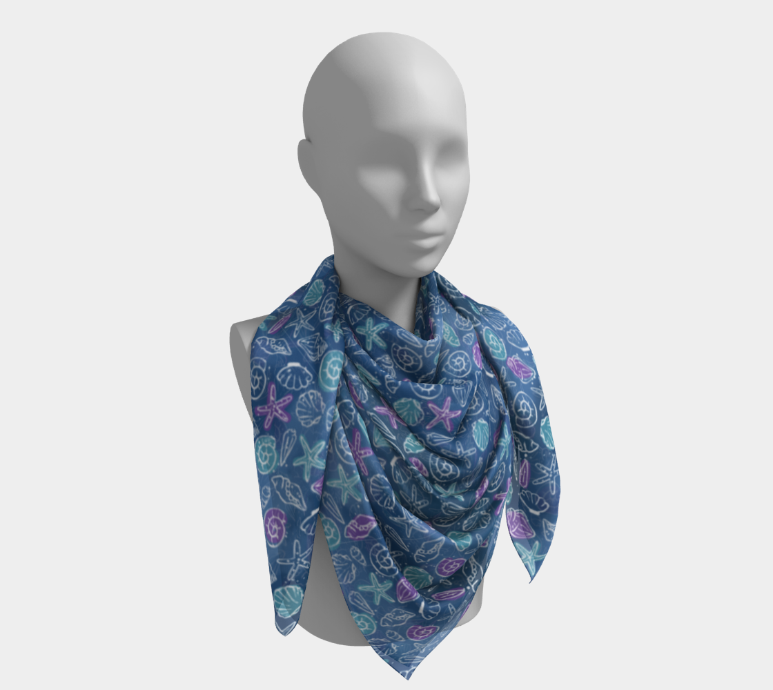 Blue Shells Square Scarf 169