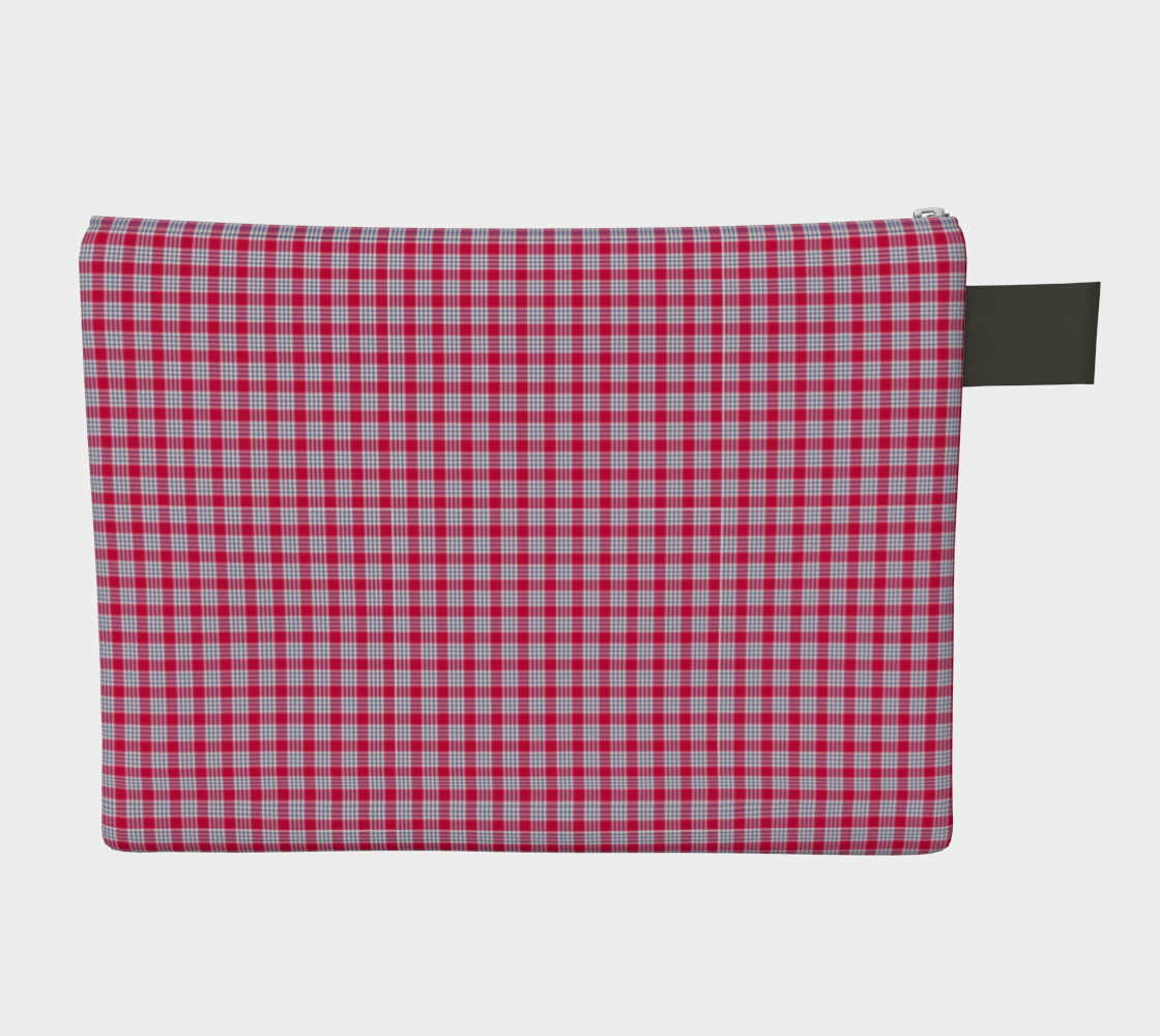 Red and Blue Plaid Zipper Carry-all