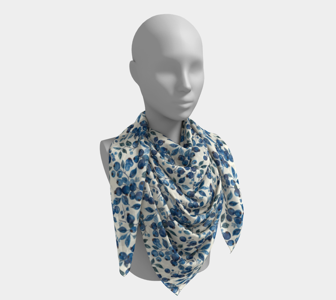 Blueberries Square Scarf