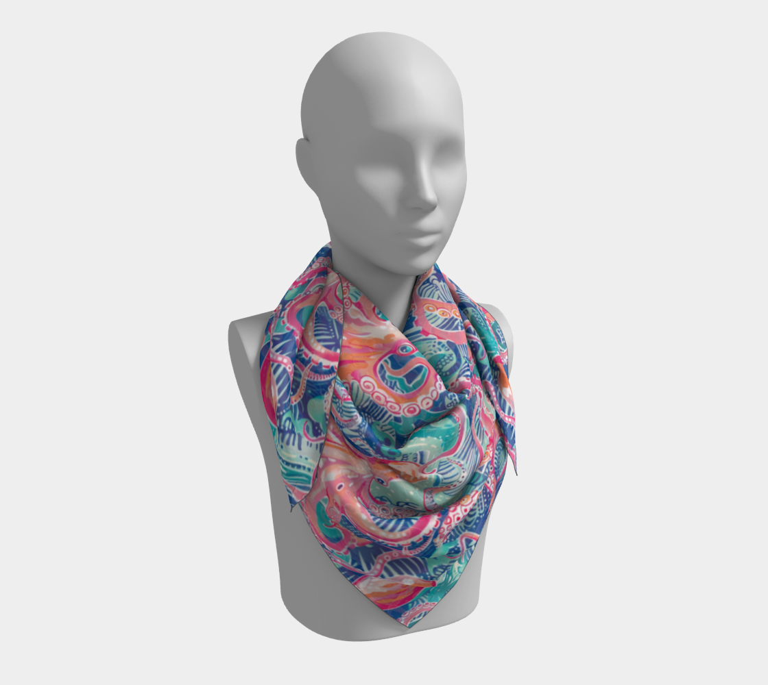 octopus square scarf