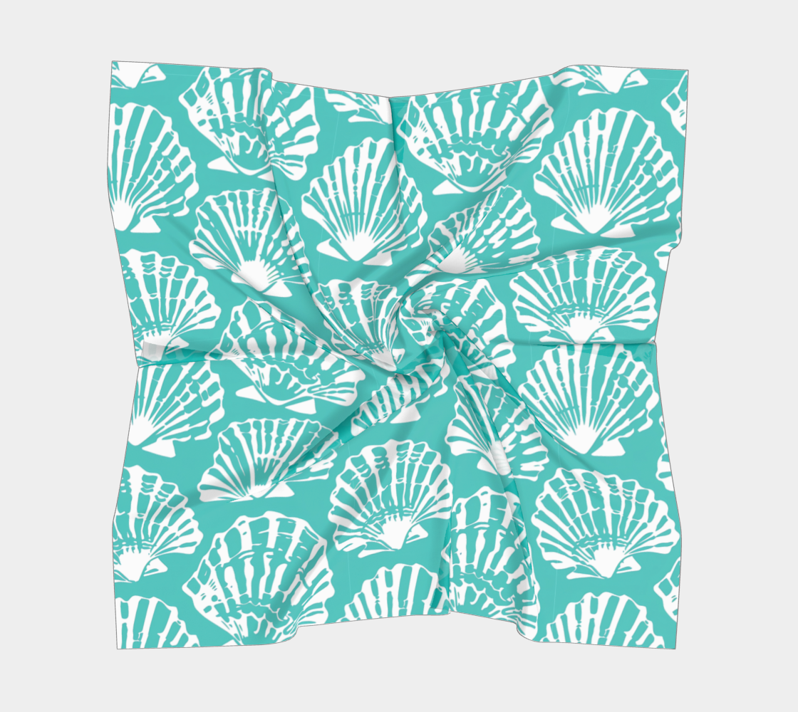 Teal Shell Square Scarf 191