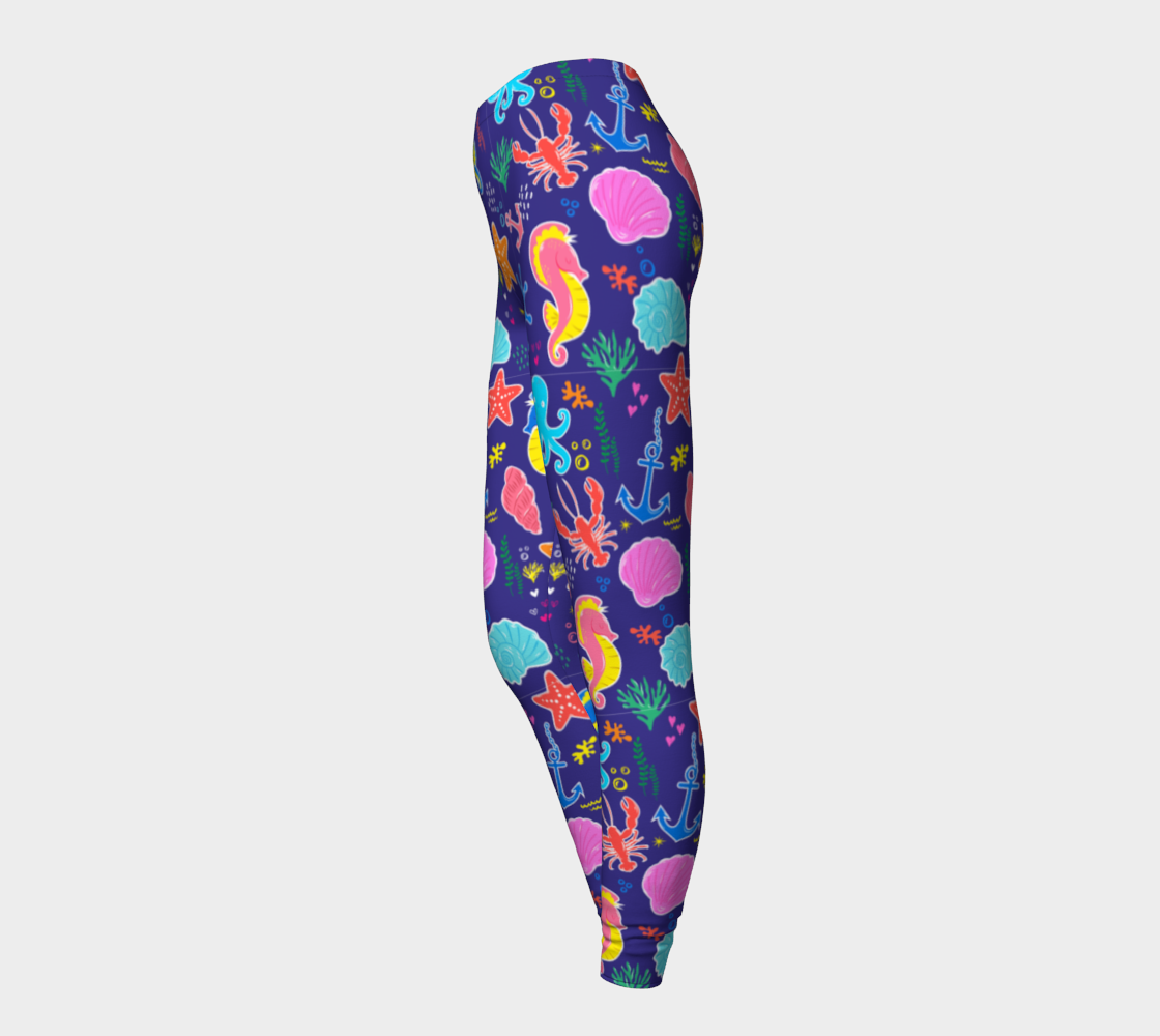 Royal Blue Under the Sea Leggings 247