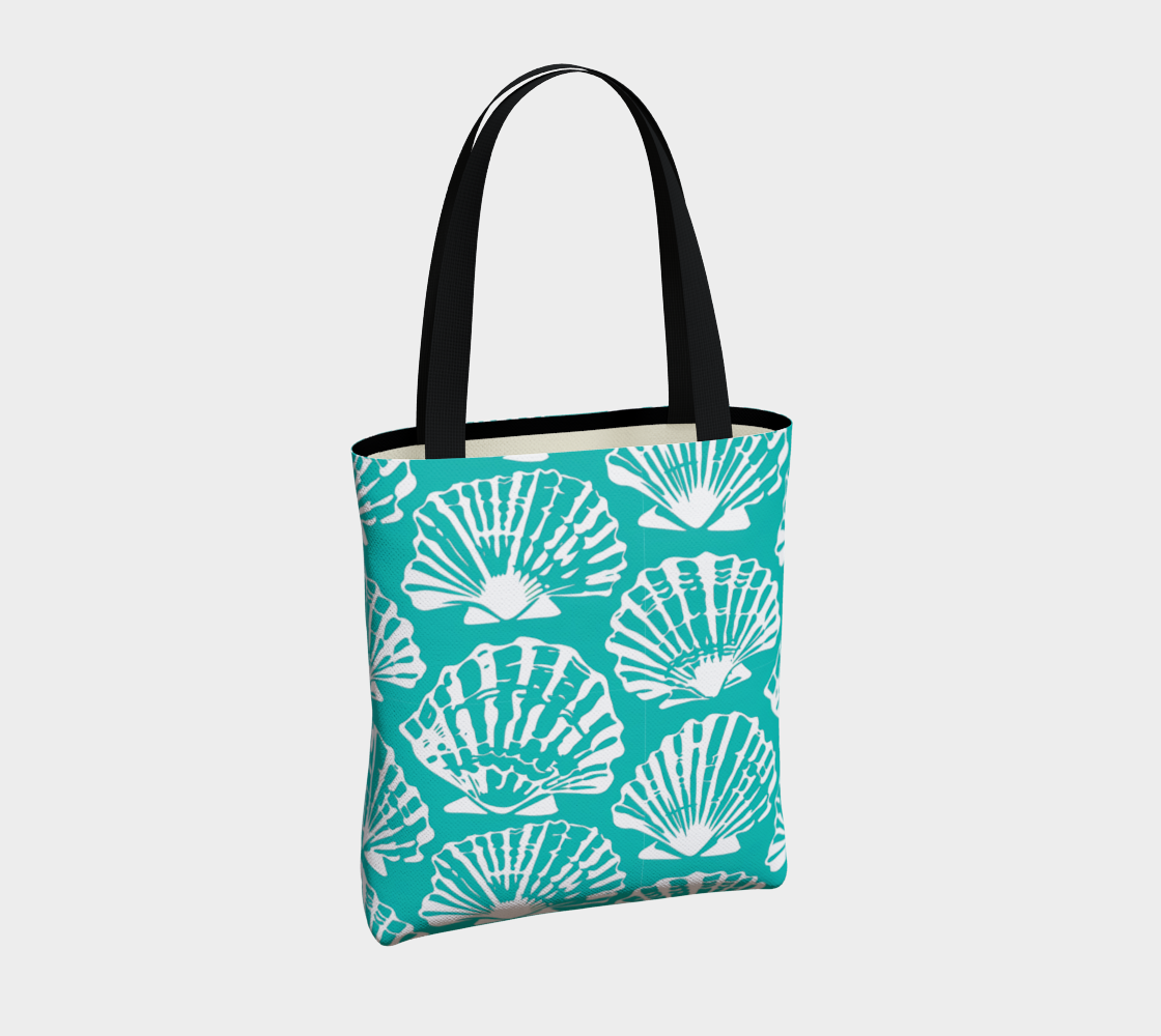 Teal Shell Tote Bag