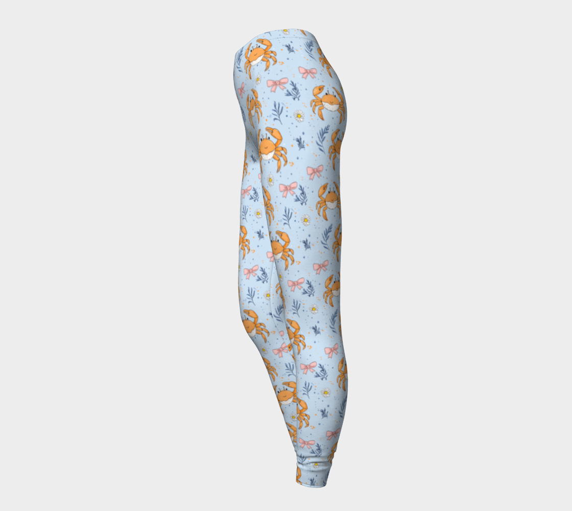 Blue with Crabs and Bows 212 Square Scarf