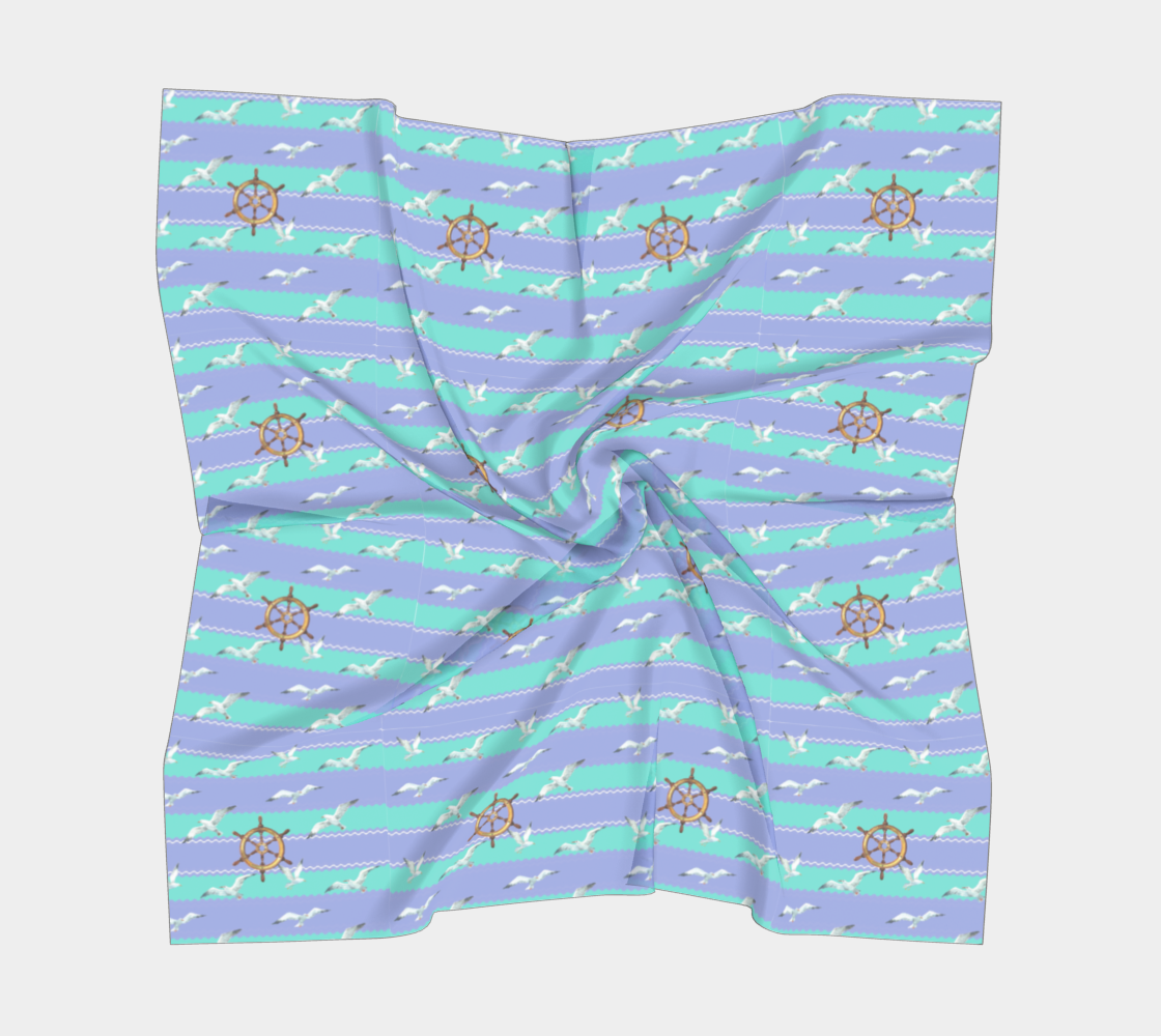 Blue/Lavender Stripes Square Scarf
