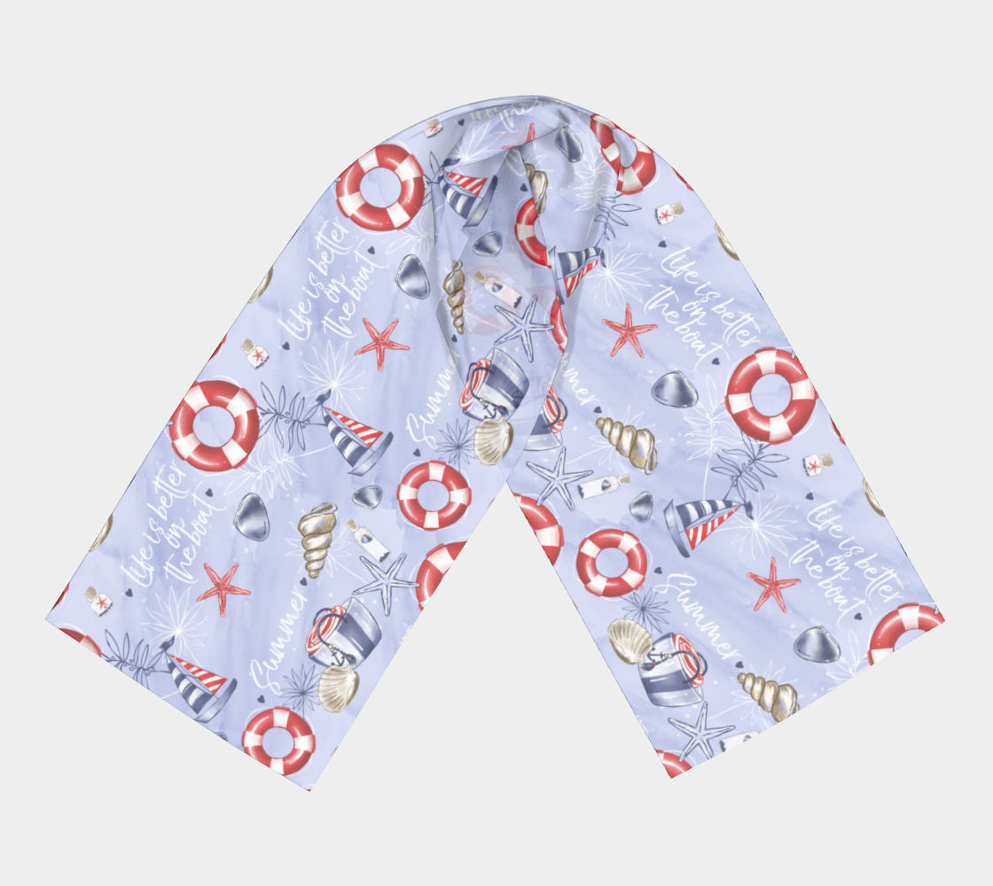 Life is better on the Boat Long Scarf