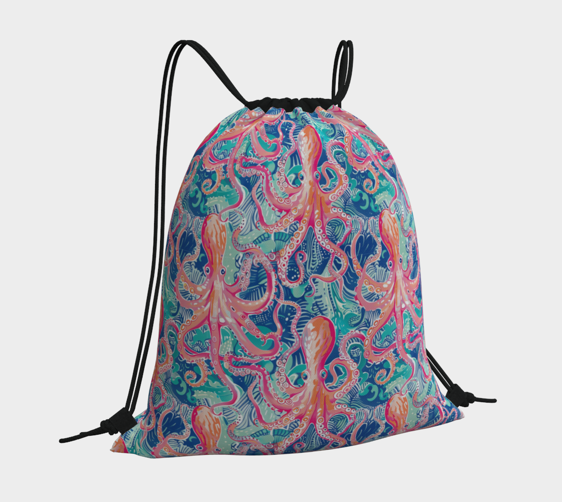 octopus backpack drawstring bag