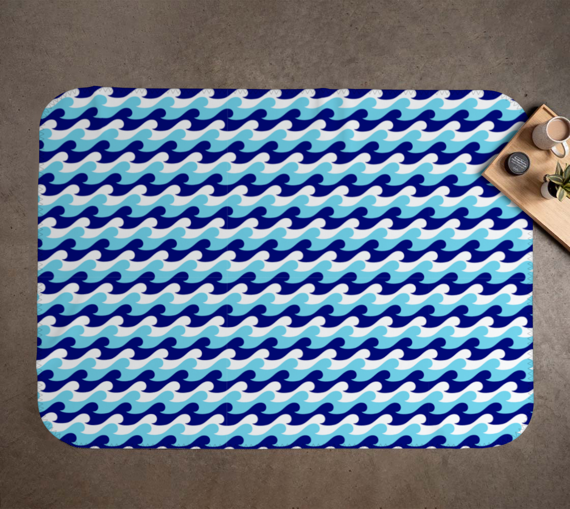 Blue Waves Vegan Blanket