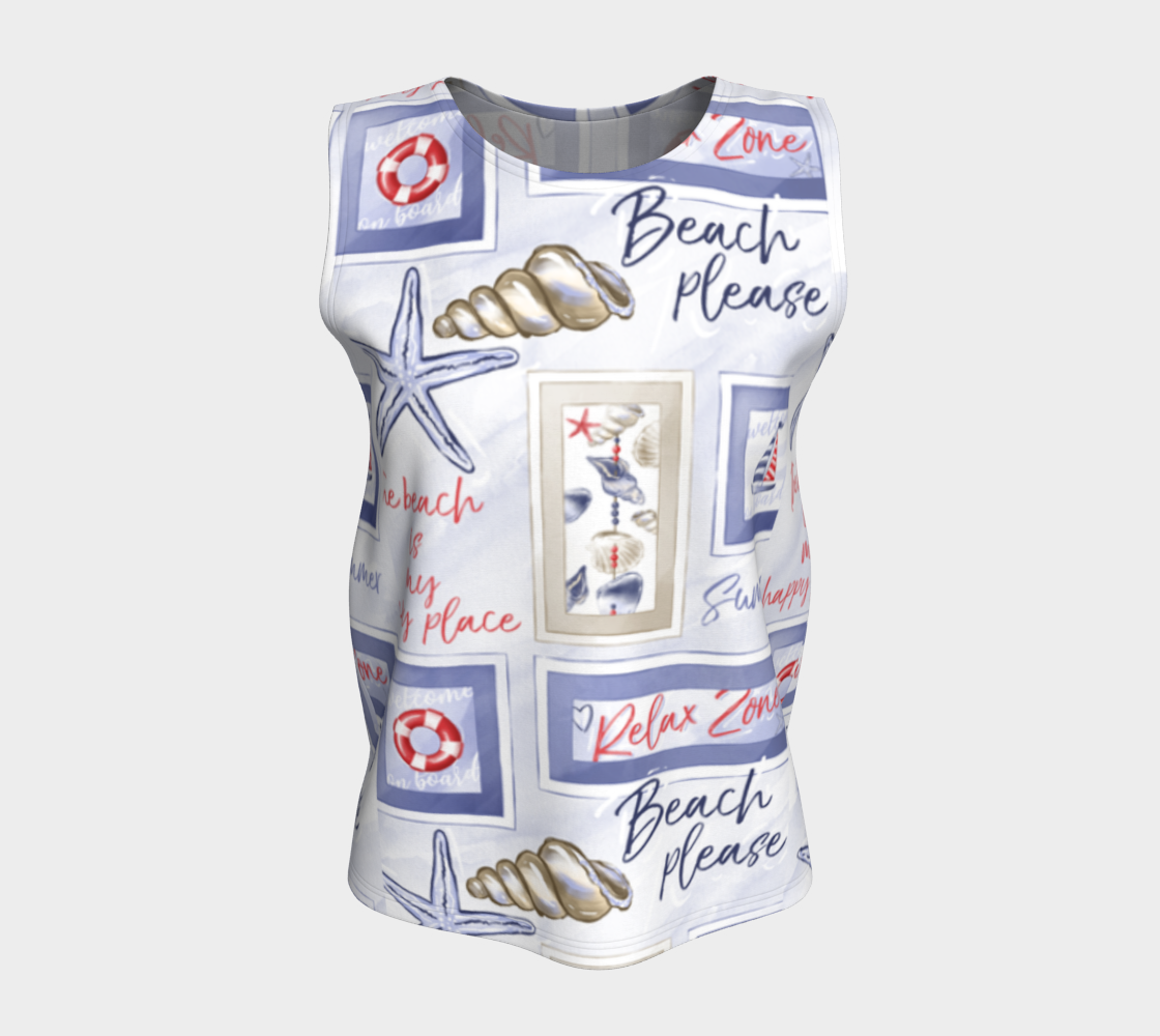 Beach Signs Loose Tank Top