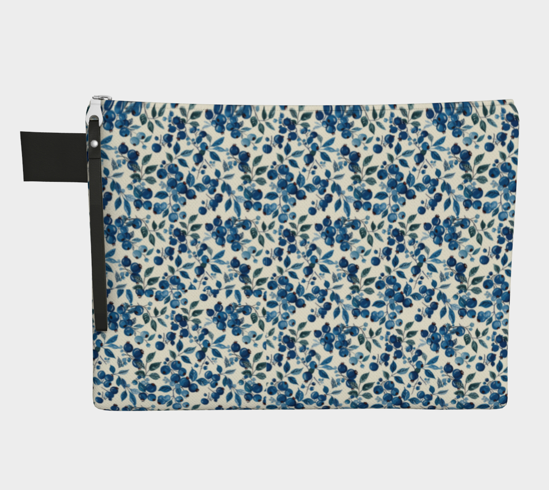 Blueberries Vegan Zipper Carry-all