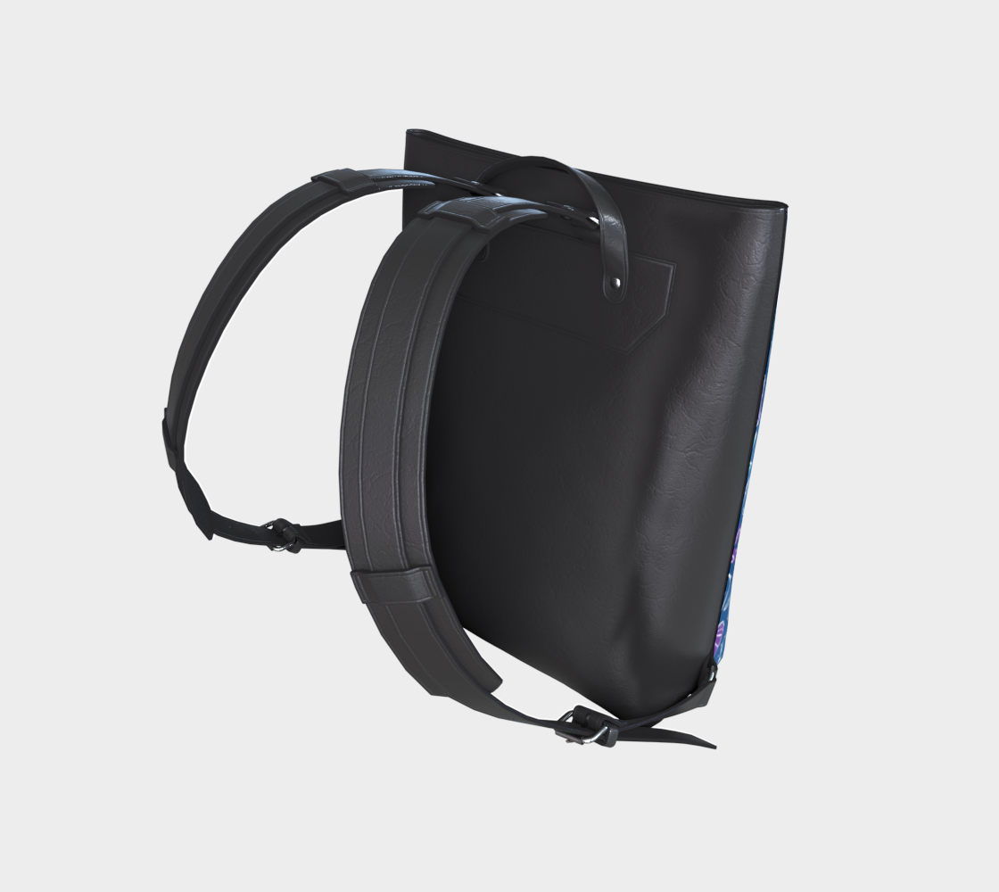 Blue Shells Vegan Leather Backpack
