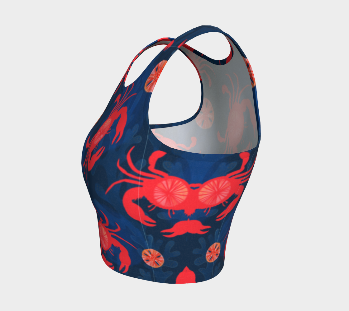 Crab and Sand Athletic Crop Top