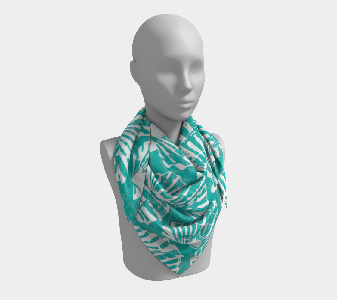 Teal Shell Square Scarf 191
