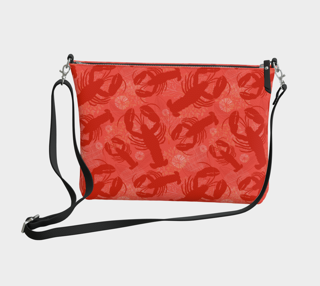 Red Lobster Vegan Leather Crossbody Purse