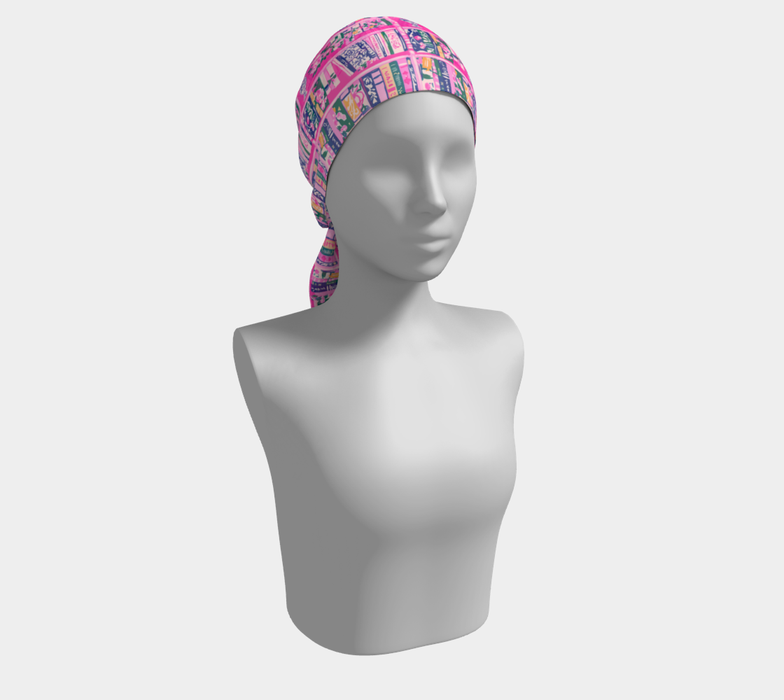Pink Bookshelf Long Scarf