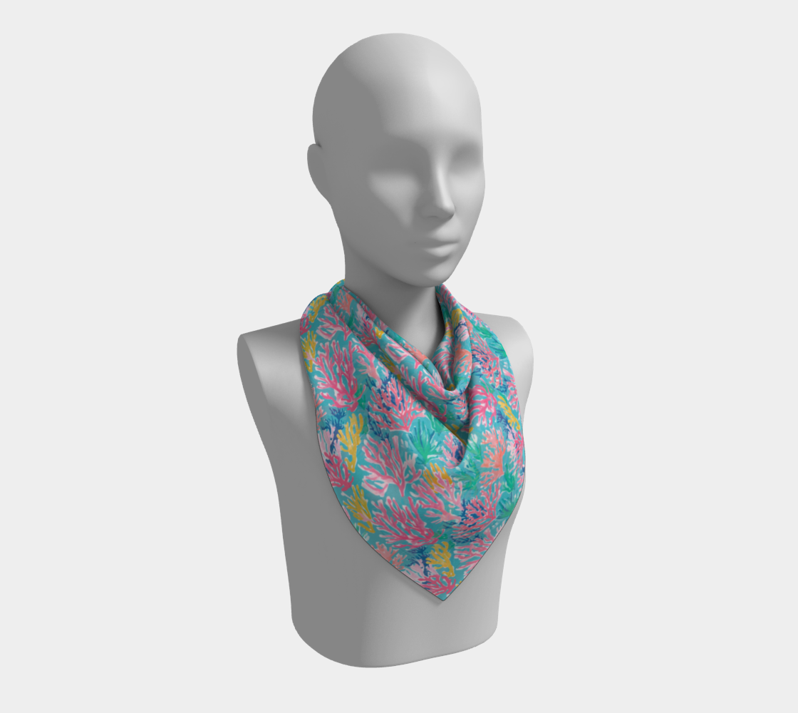 Sea Coral square scarf