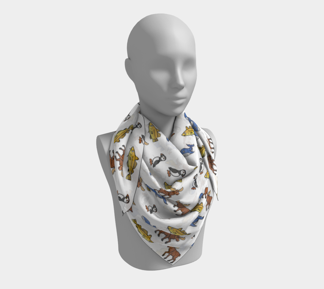 Multi-wildlife Square Scarf