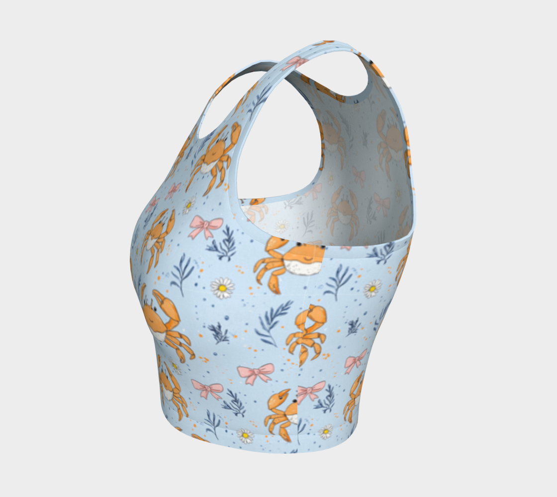 Blue with Crabs and Bows 443 Loose Tank Top