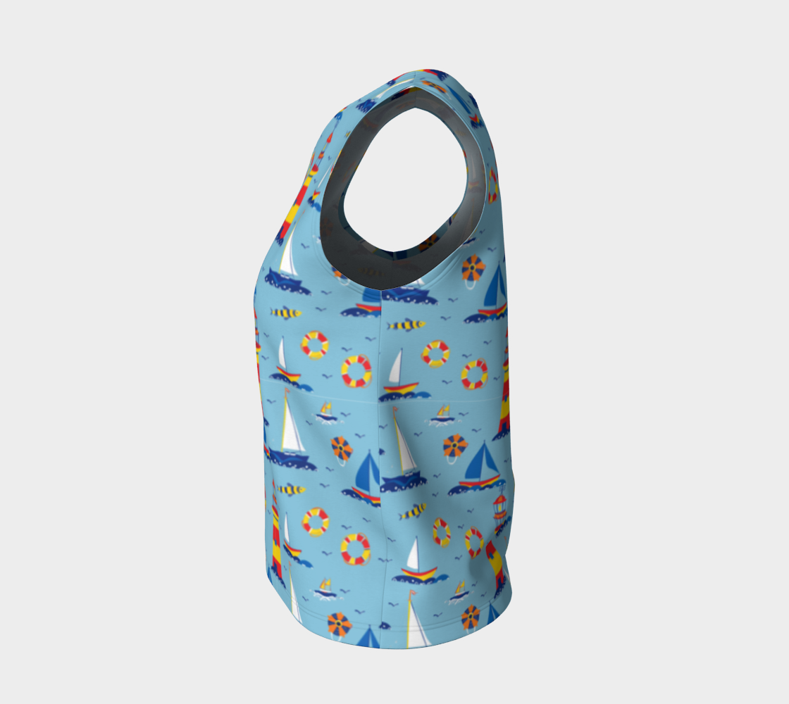 Cute Lighthouse Ocean Loose Tank top