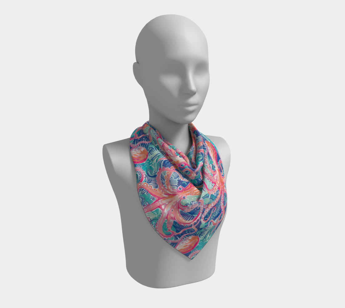 octopus square scarf
