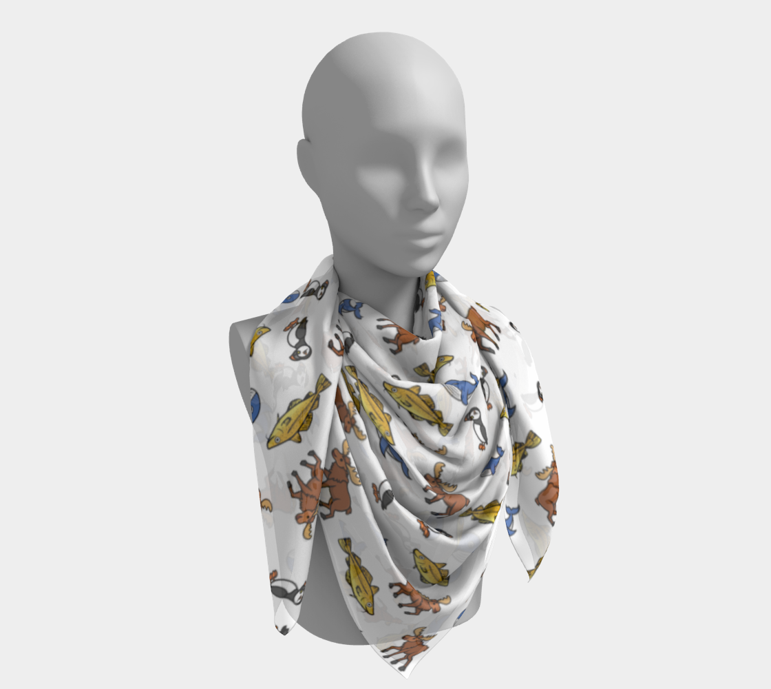Multi-wildlife Square Scarf