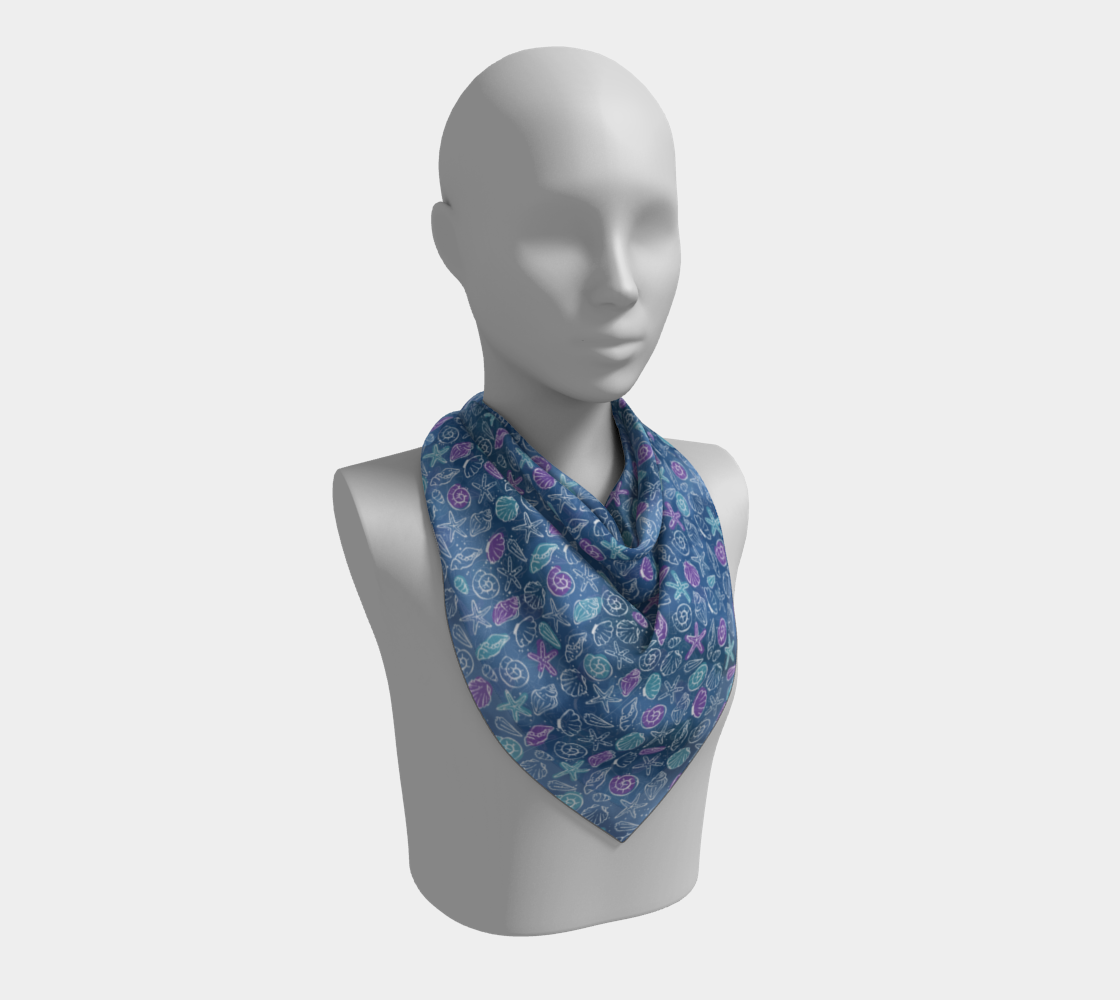 Blue Shells Square Scarf 169