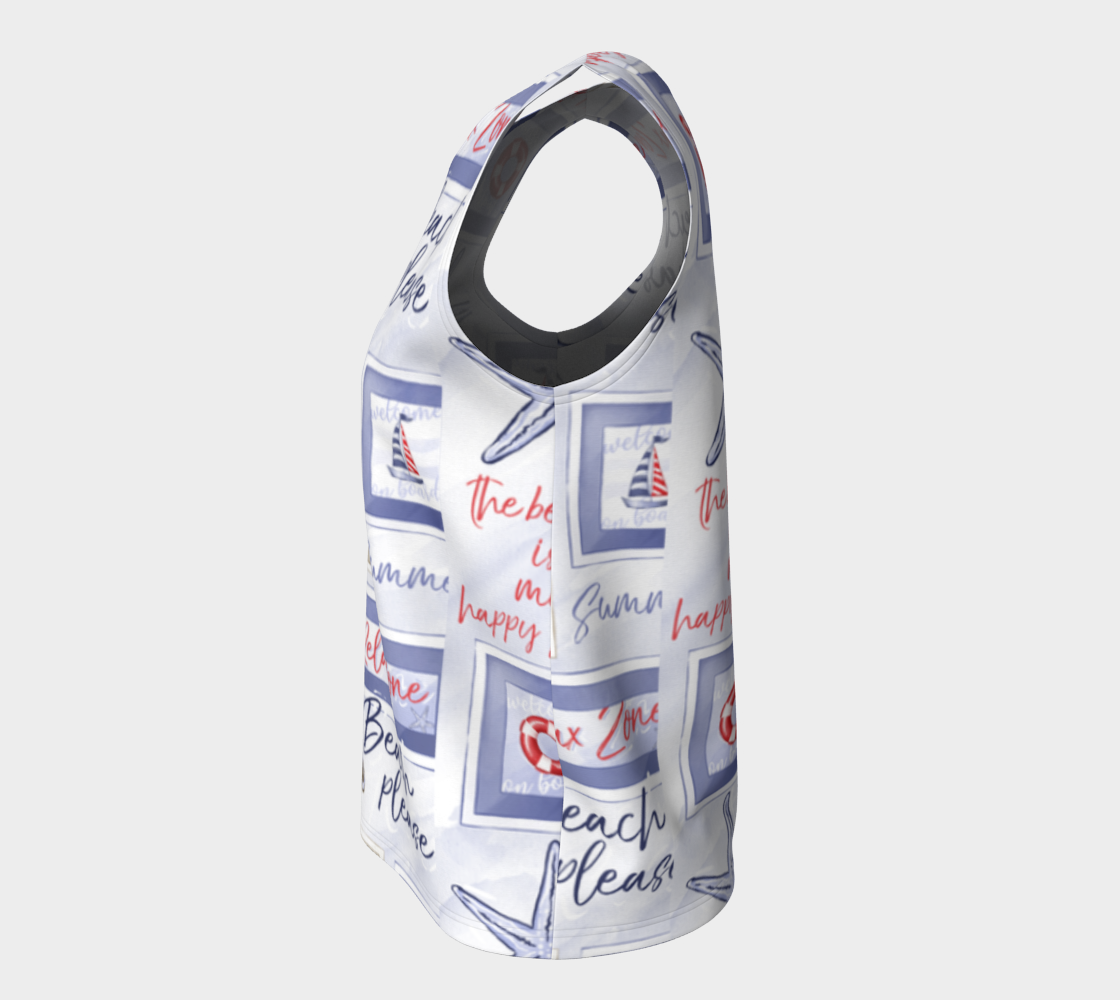 Beach Signs Loose Tank Top