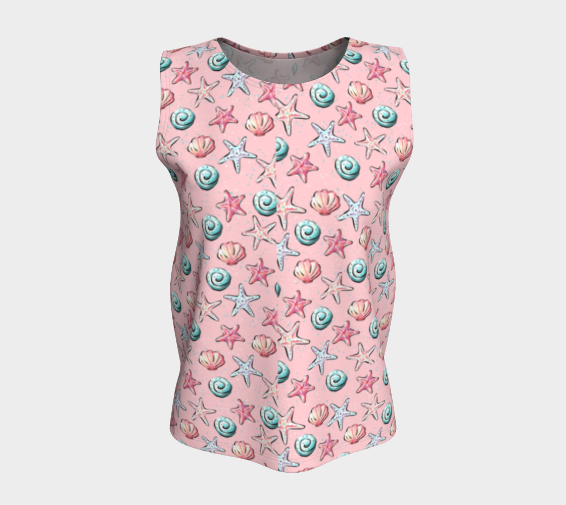 Pink Shells Loose Tank Top