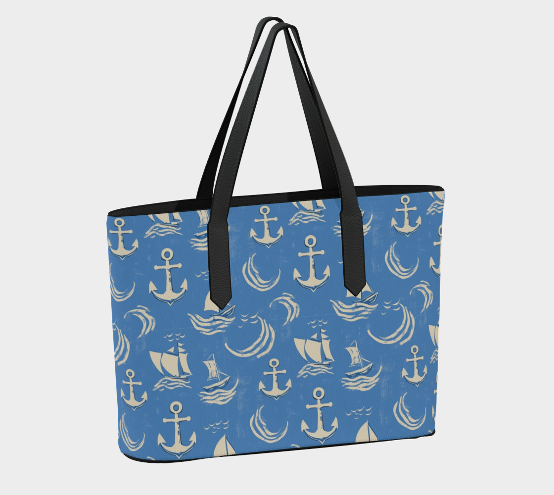 Blue Water with Cream Nautical Elements