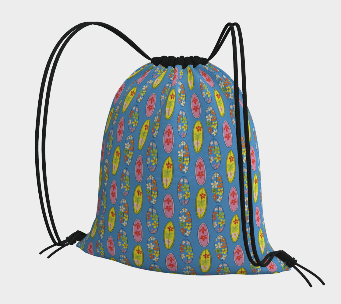 Surfboard Drawstring Bag