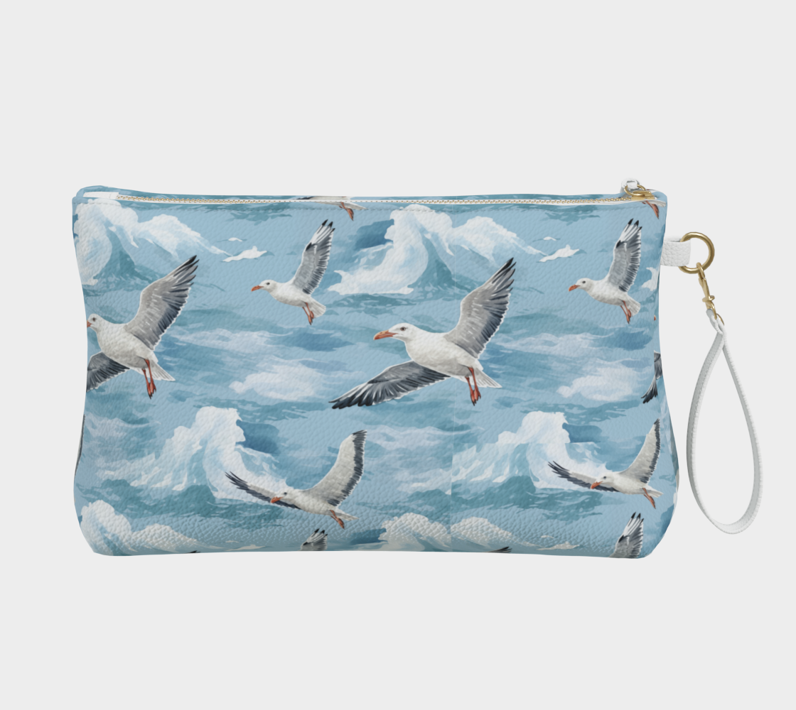 Seagull Vegan Leather Makeup Bag