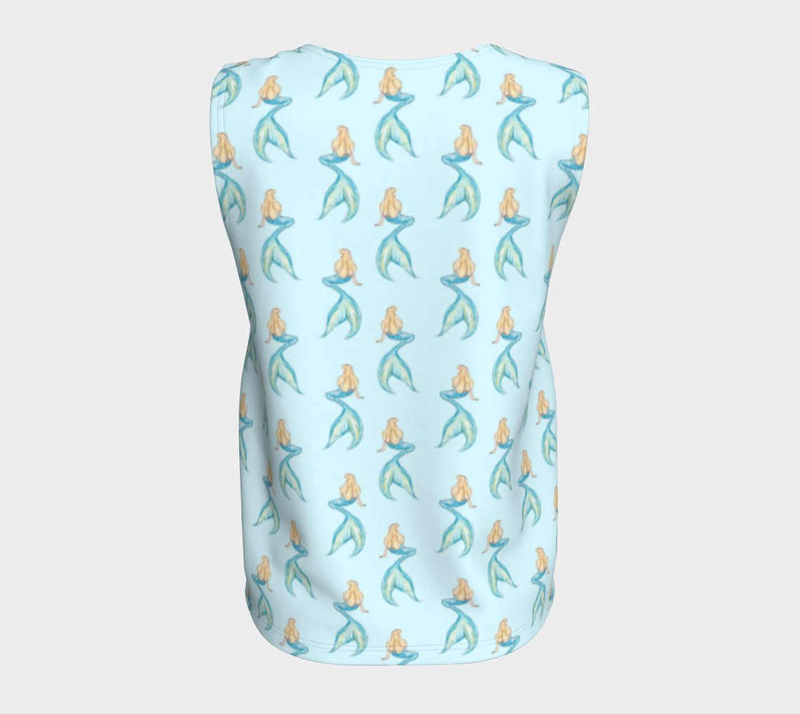 127 Blue Mermaid Loose Tank Top