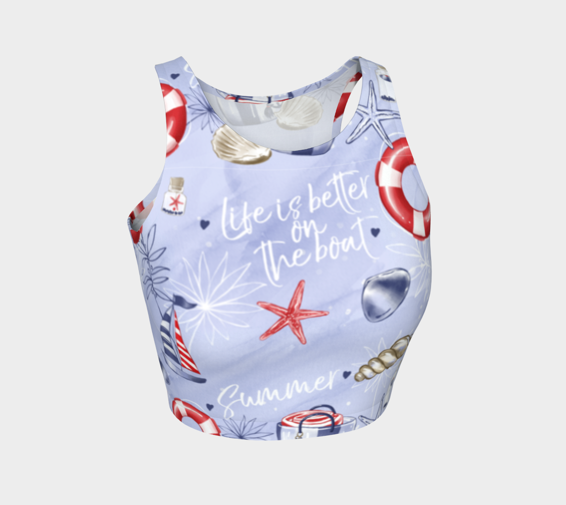 Life is better on the Boat Athletic Crop Top